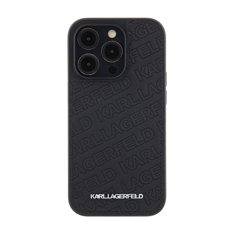Karl Lagerfeld Quilted K Pattern – „iPhone 15 Pro“ dėklas (juodas)