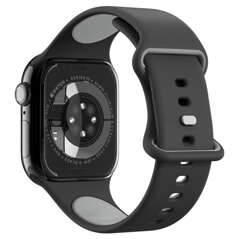 Spigen Nano Pop - Dirželis Apple Watch 44/45/46/49 mm (Juodosios sezamo)