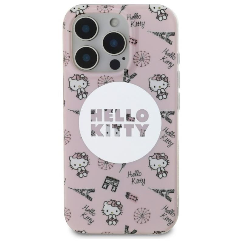 Hello Kitty IML "All Over Paris" MagSafe – dėklas iPhone 16 Pro Max (rožinis)