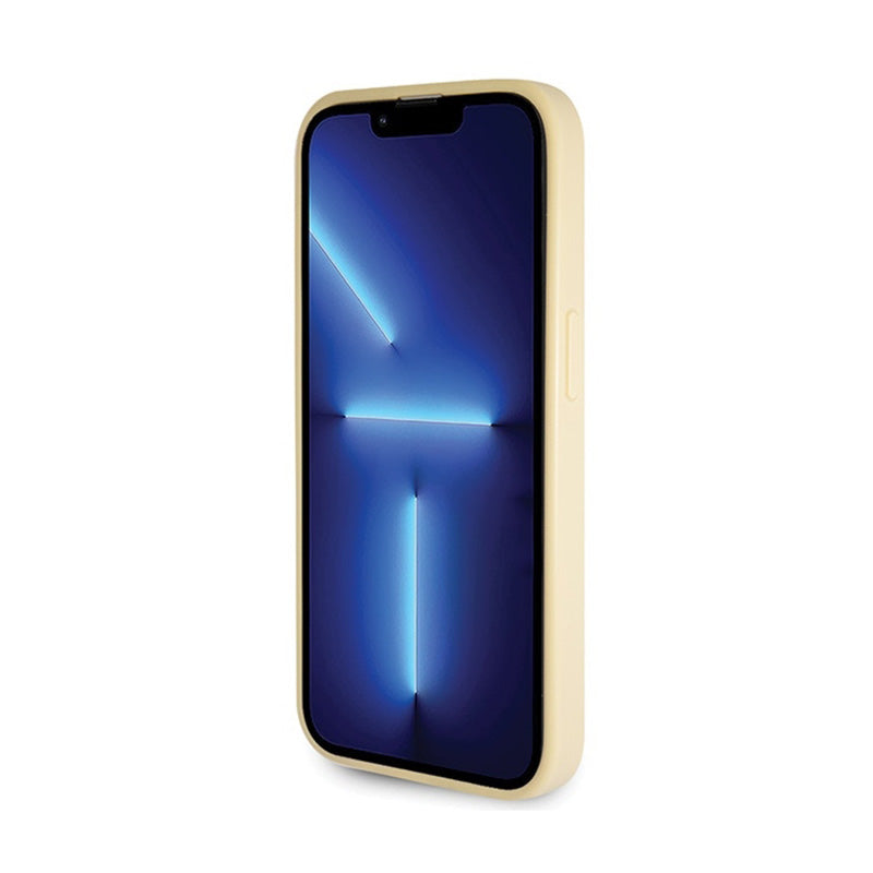 Guess Glitter Script Big 4G – dėklas, skirtas iPhone 14 Pro (auksinis)