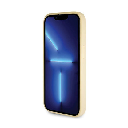 Guess Glitter Script Big 4G – dėklas, skirtas iPhone 14 Pro (auksinis)