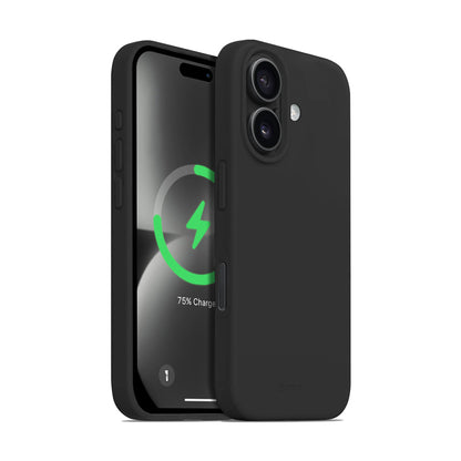 Crong Color Cover Magnetic – dėklas, skirtas iPhone 16 MagSafe (juoda)