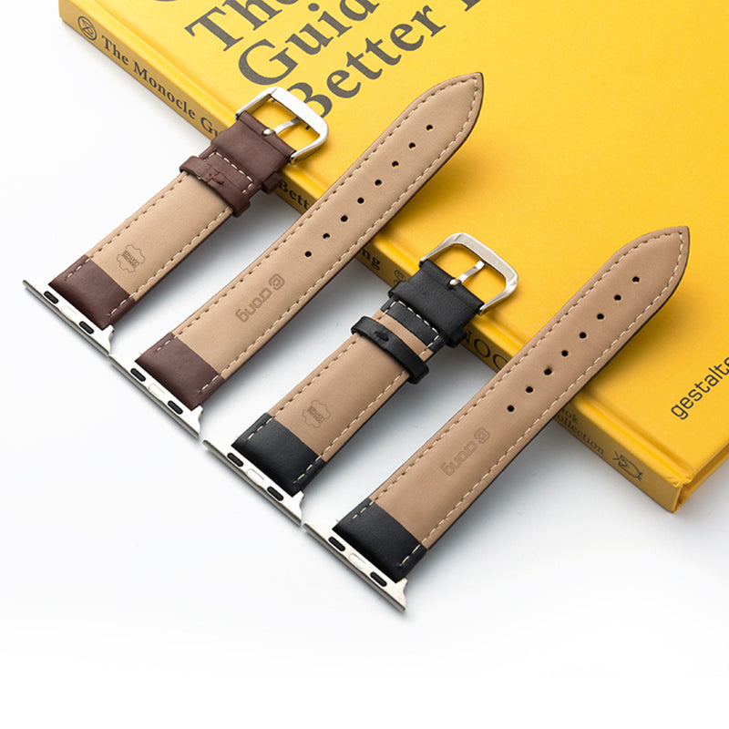 Crong Noble Band – natūralios odos dirželis Apple Watch 38/40/41/42 mm (Mocha)
