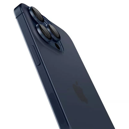 Spigen Optik Pro GLAS.TR EZ Fit fotoaparato apsauga, 2 vnt. – objektyvo apsauginis stiklas, skirtas "iPhone 15 Pro" / "iPhone 15 Pro Max" / "iPhone 14 Pro" / "iPhone 14 Pro Max" (2 vnt.)