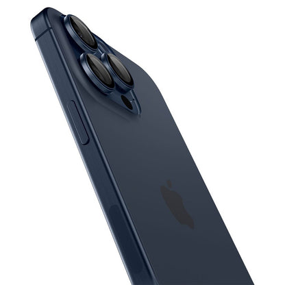 Spigen Optik Pro GLAS.TR EZ Fit fotoaparato apsauga, 2 vnt. – objektyvo apsauginis stiklas, skirtas "iPhone 15 Pro" / "iPhone 15 Pro Max" / "iPhone 14 Pro" / "iPhone 14 Pro Max" (2 vnt.)