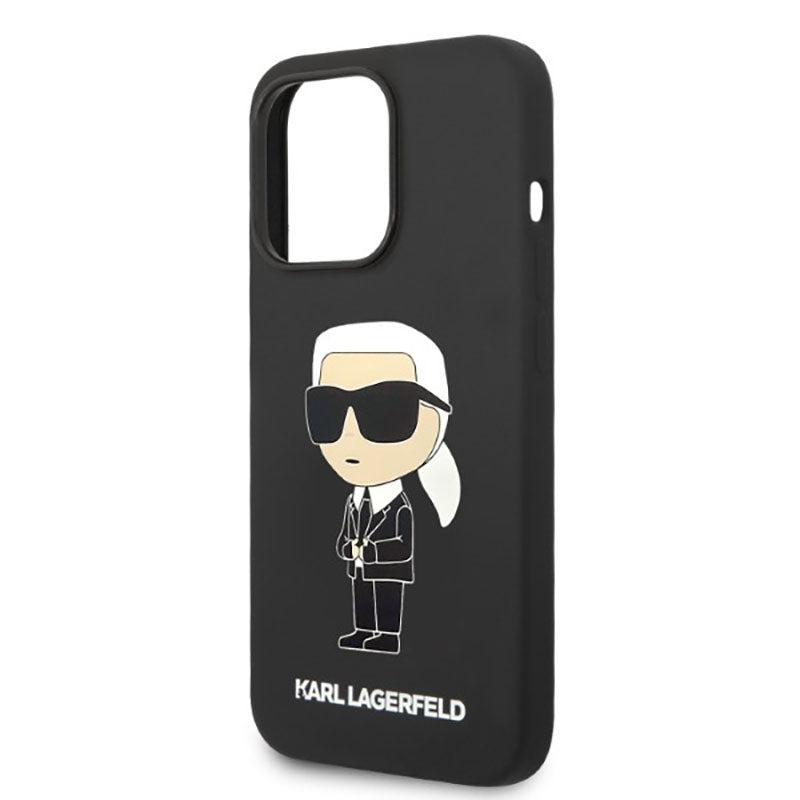 Karl Lagerfeld Silicone NFT Ikonik MagSafe - dėklas, skirtas „iPhone 14 Pro Max“ (juodas)