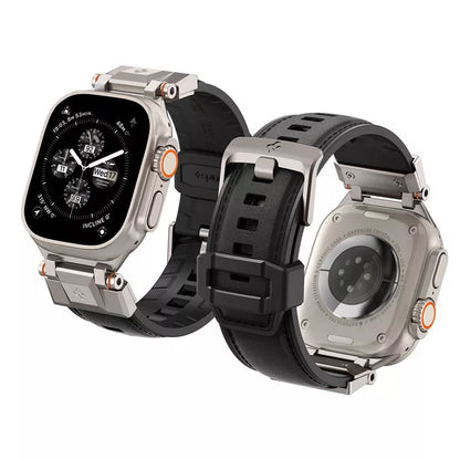 Spigen DuraPro Armor PU – dirželis, skirtas Apple Watch 42/44/45/49 mm (juodas)