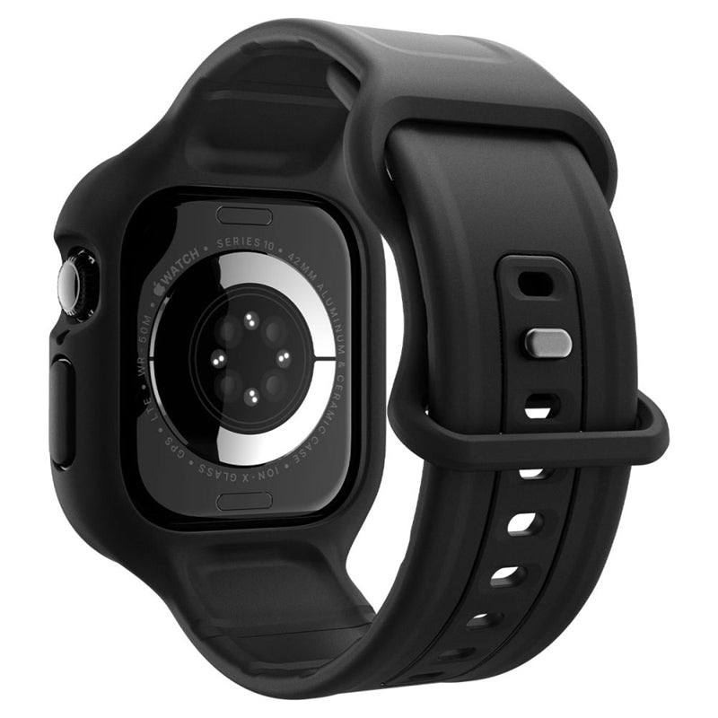 Spigen Vault Pro – Dirželis su dėklu, skirtas Apple Watch 10 42 mm (Matte Black)