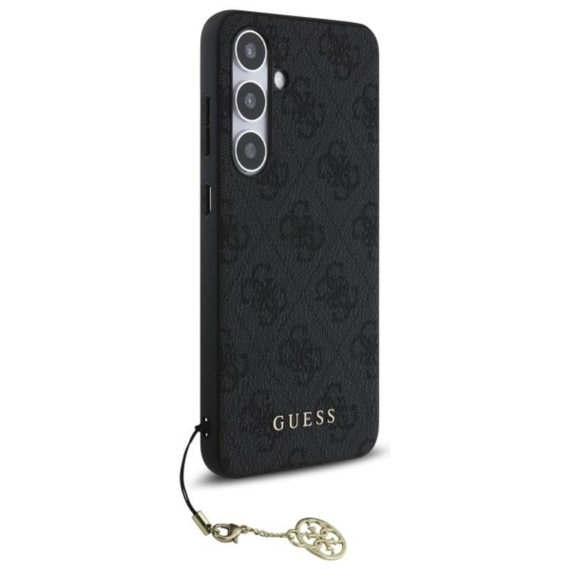 Guess 4G Charms kolekcija – dėklas Samsung Galaxy S24 FE (pilka)