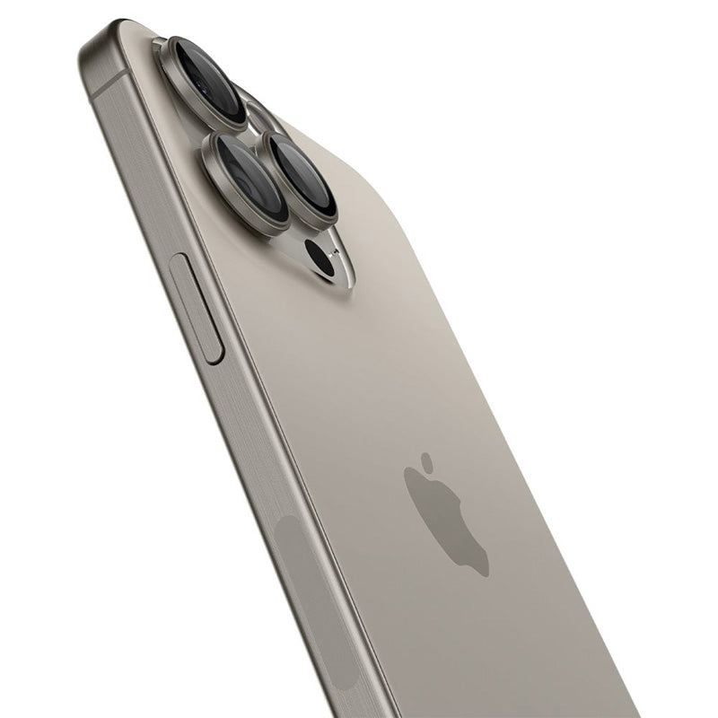 Spigen Optik Pro GLAS.TR EZ Fit kameros apsauga, 2 vnt. - Apsauginis lęšio stiklas, skirtas iPhone 17 Pro / 17 Pro Max / iPhone 15 Pro / 15 Pro Max / iPhone 14 Pro / 14