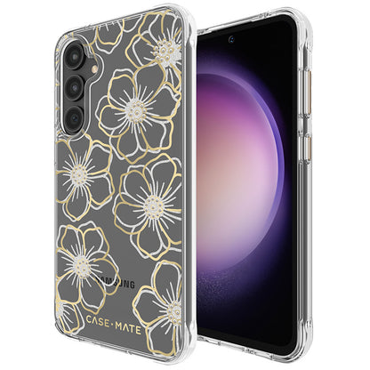 Case-Mate Floral Gems – dėklas, skirtas Samsung Galaxy S23 FE 5G (auksinis)