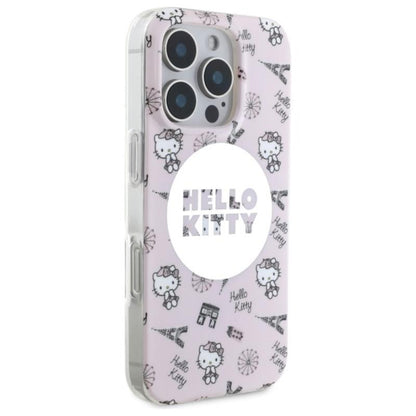 Hello Kitty IML "All Over Paris" MagSafe – dėklas iPhone 16 Pro Max (rožinis)