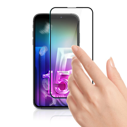 3mk HardGlass Max Lite – grūdintas stiklas „iPhone 15“ (juoda)