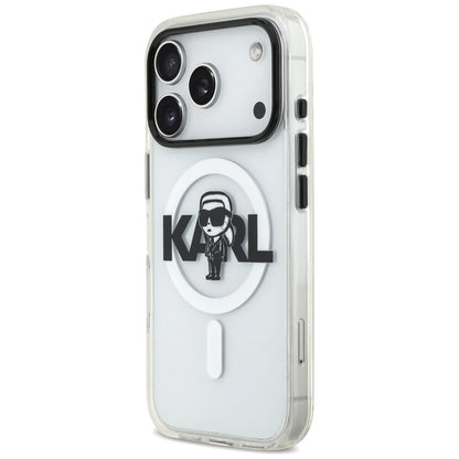 Karl Lagerfeld IML Karl Sketch Logo MagSafe dėklas iPhone 17 Pro (Skaidrus)
