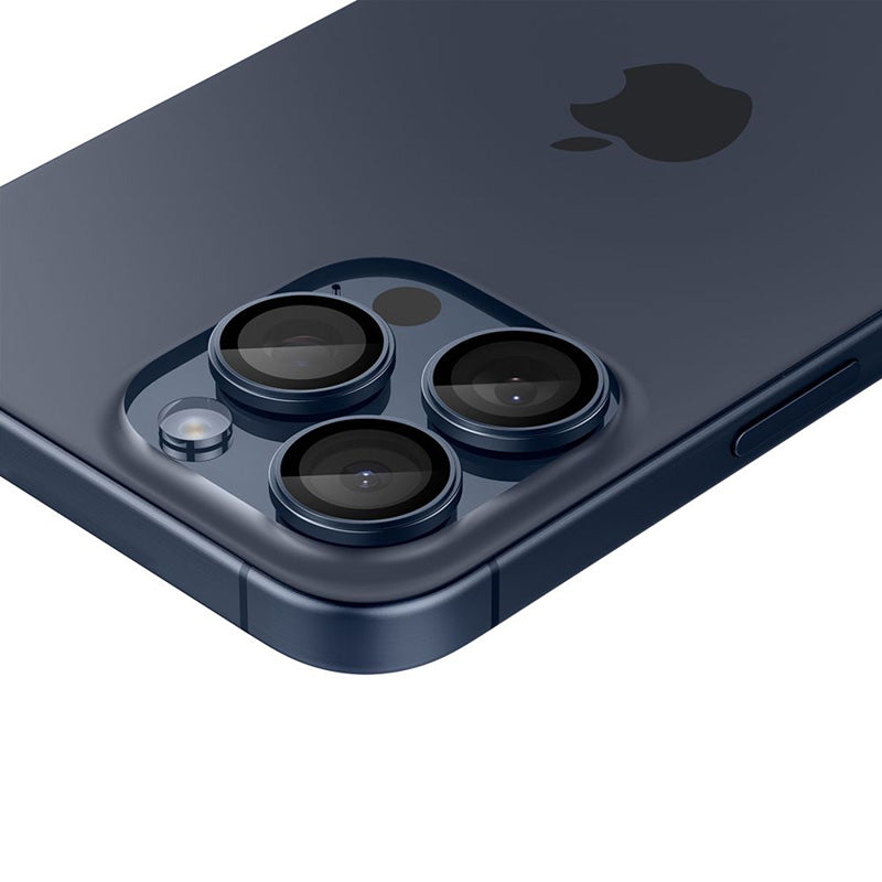 Spigen Optik Pro GLAS.TR EZ Fit fotoaparato apsauga, 2 vnt. – objektyvo apsauginis stiklas, skirtas "iPhone 15 Pro" / "iPhone 15 Pro Max" / "iPhone 14 Pro" / "iPhone 14 Pro Max" (2 vnt.)