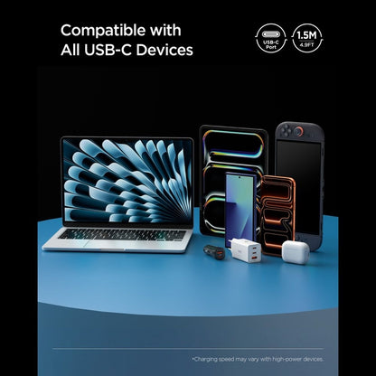 Spigen EB10010CC Essential – USB-C į USB-C PD laidas 100W 1m (juodas)