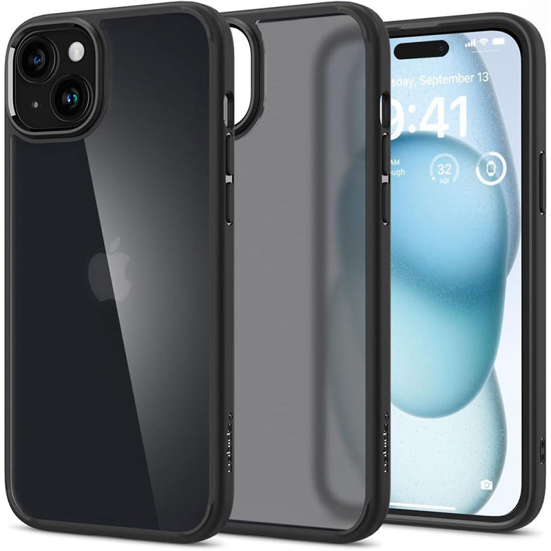 Spigen Ultra Hybrid - dėklas, skirtas iPhone 15 (Frost Black)
