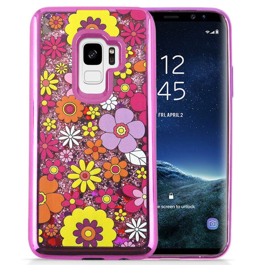 Zizo Liquid Glitter Star dėklas, skirtas Samsung Galaxy S9 (Multigėlės)