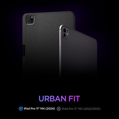 Spigen Urban Fit – dėklas, skirtas iPad Pro 11" (M4, 2024) (juodas)