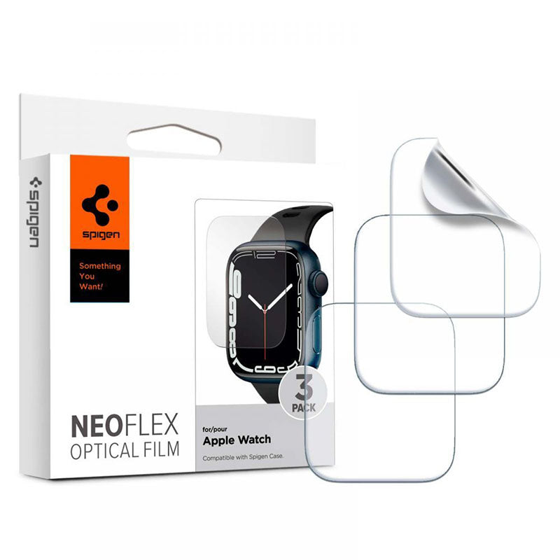Spigen Neo Flex – folija, skirta Apple Watch 8/7/6/5/4/SE (45–44 mm) (3 vnt.)