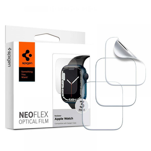 Spigen Neo Flex – folija, skirta Apple Watch 8/7/6/5/4/SE (45–44 mm) (3 vnt.)