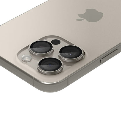 Spigen Optik Pro GLAS.TR EZ Fit kameros apsauga, 2 vnt. - Apsauginis lęšio stiklas, skirtas iPhone 17 Pro / 17 Pro Max / iPhone 15 Pro / 15 Pro Max / iPhone 14 Pro / 14
