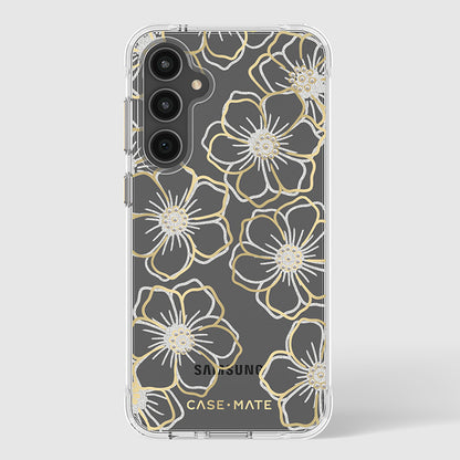 Case-Mate Floral Gems – dėklas, skirtas Samsung Galaxy S23 FE 5G (auksinis)