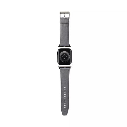Karl Lagerfeld Saffiano Monogram – dirželis, skirtas „Apple Watch“ 42/44/45/49 mm (sidabrinis)