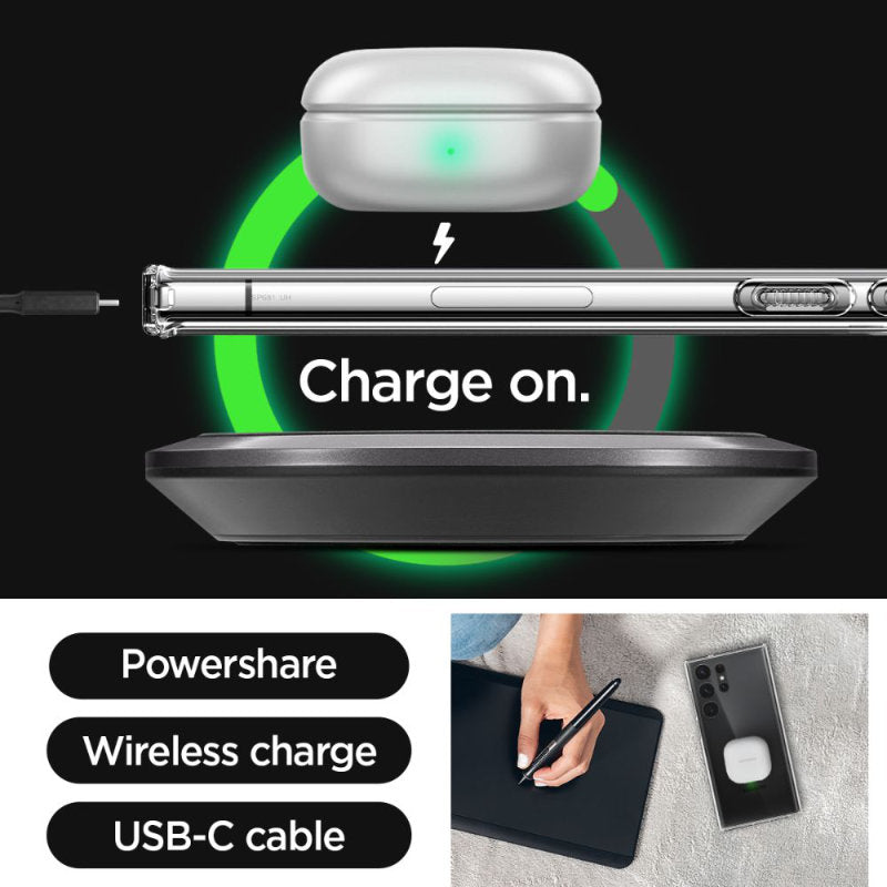 Spigen Ultra Hybrid – Dėklas Samsung Galaxy S23 Ultra (skaidrus)