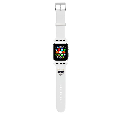 Karl Lagerfeld Choupette Head – laikrodžio apyrankė, skirta „Apple Watch“ 38/40 mm (balta)