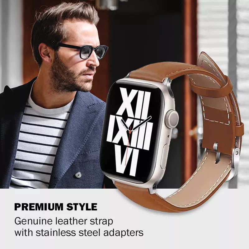 Crong Noble Band – odinis dirželis skirtas Apple Watch 38/40/41/42 mm (Moka)