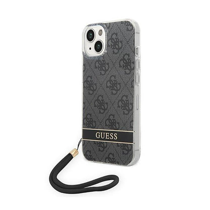 Guess 4G Print Cord - Dėklas iPhone 14 Plus (Juodas)