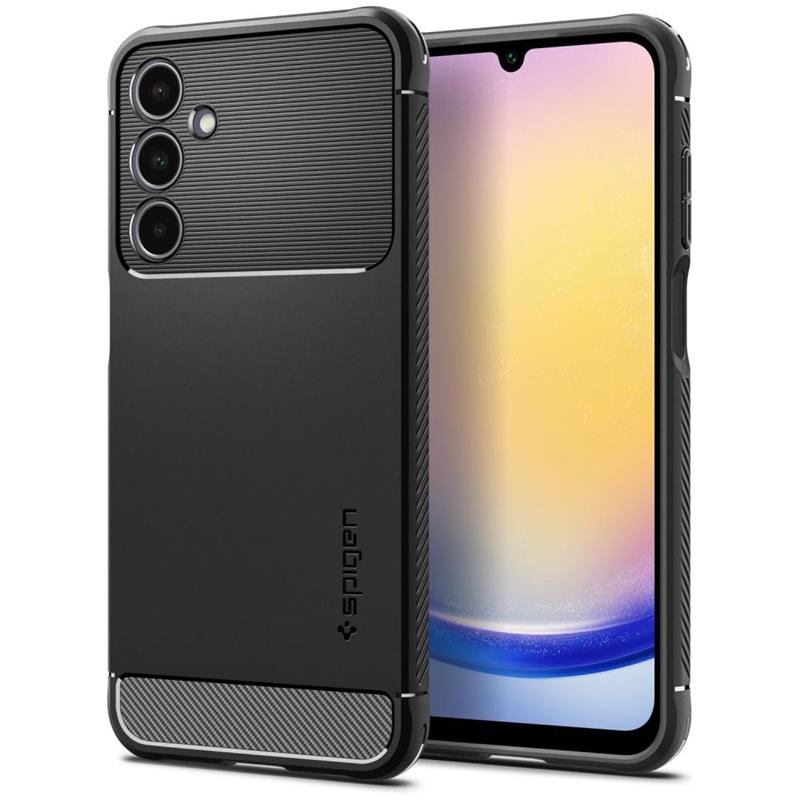 Spigen Rugged Armor – dėklas, skirtas „Samsung Galaxy A25 5G“ (juodas)