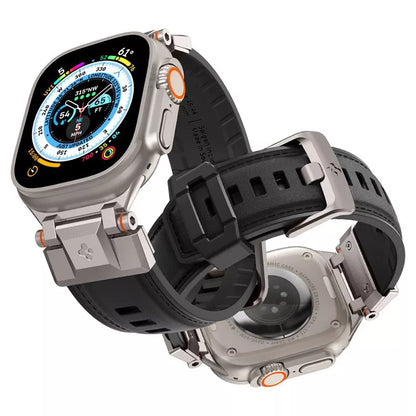 Spigen DuraPro Armor PU – dirželis, skirtas Apple Watch 42/44/45/49 mm (juodas)