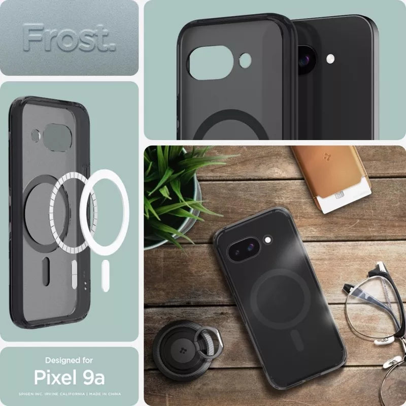 Spigen Ultra Hybrid Mag MagSafe – Dėklas Google Pixel 9a (Frost Black)