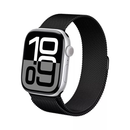 "Crong Milano Steel" - Nerūdijančio plieno dirželis "Apple Watch" 38/40/41/42 mm (juodas)