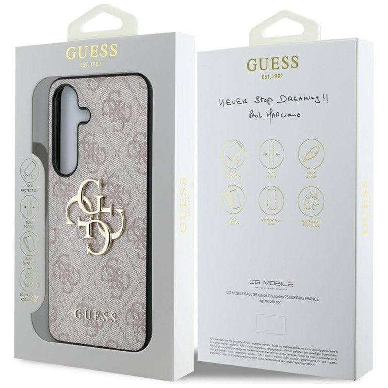 Guess Big 4G Logo Classic Logo – dėklas Samsung Galaxy S25+ (rožinis)