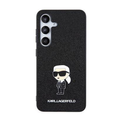 Karl Lagerfeld Fixed Glitter Ikonik Logo Metal Pin - Samsung Galaxy S24 dėklas (juodas)