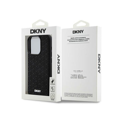 DKNY 3D guminis pasikartojantis raštas – dėklas, skirtas iPhone 15 Pro Max (juodas)