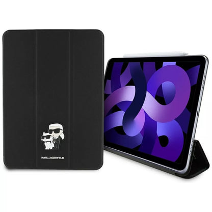 Karl Lagerfeld Book Cover Saffiano Magnetic Karl & Choupette – dėklas iPad Air 11” M3 (2025) / iPad Air 11” M2 (2024) (juodas)