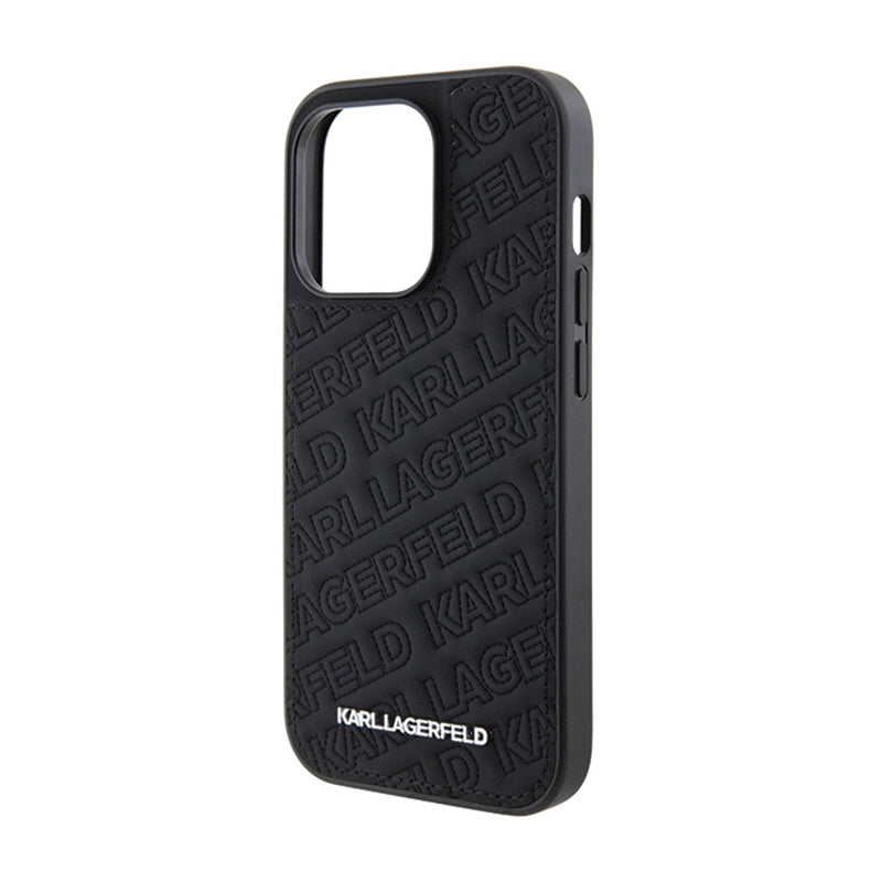 Karl Lagerfeld Quilted K Pattern – „iPhone 15 Pro“ dėklas (juodas)