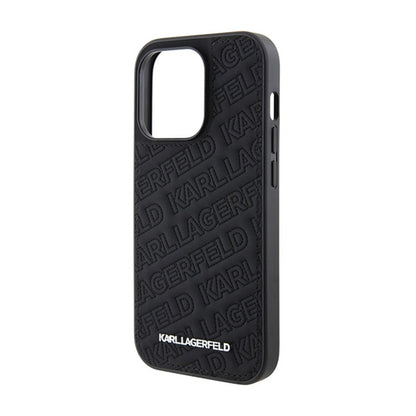 Karl Lagerfeld Quilted K Pattern – „iPhone 15 Pro“ dėklas (juodas)