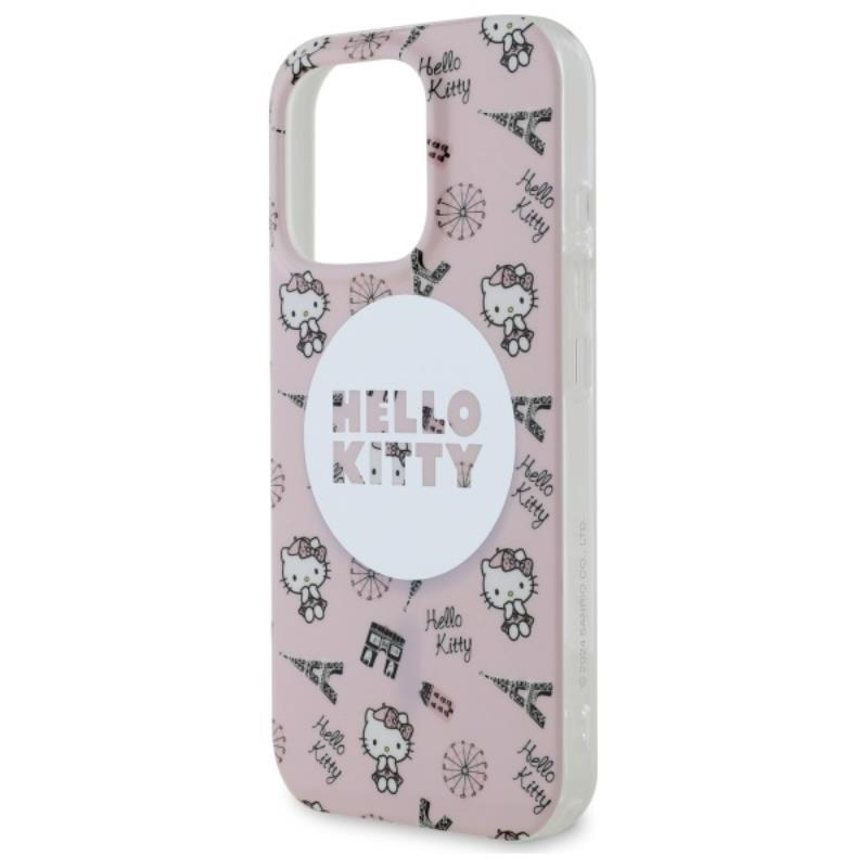 Hello Kitty IML "All Over Paris" MagSafe – dėklas iPhone 16 Pro Max (rožinis)