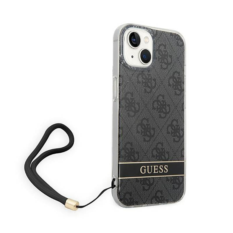 Guess 4G Print Cord - Dėklas iPhone 14 Plus (Juodas)