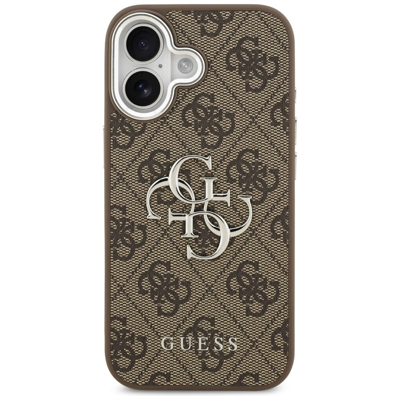 Guess 4G Big 4G Classic Logo dėklas iPhone 17 (Ruda / Sidabrinė)