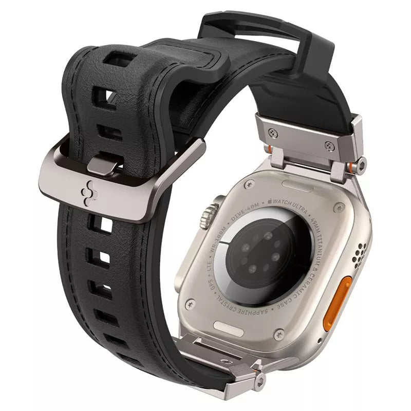 Spigen DuraPro Armor PU – dirželis, skirtas Apple Watch 42/44/45/49 mm (juodas)