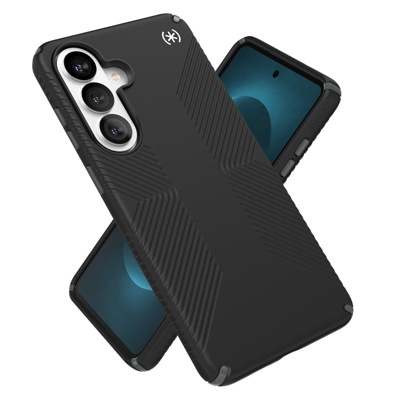 Speck Presidio2 Grip Magnet - Samsung Galaxy S26+ MagSafe dėklas (Juoda/Slate Gray/Balta)
