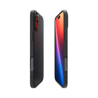 Spigen Liquid Air – dėklas skirtas iPhone 16 (matinė juoda)