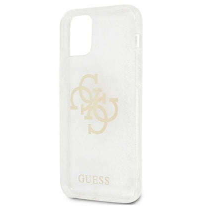 Guess Glitter 4G Big Logo – dėklas, skirtas „iPhone 12 Pro Max“ (skaidrus)