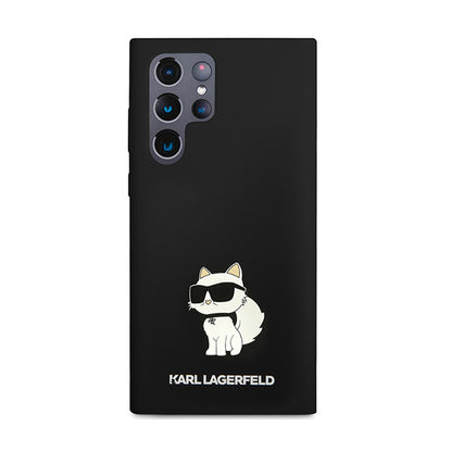Karl Lagerfeld Silicone Choupette – dėklas, skirtas „Samsung Galaxy S24 Ultra“ (juodas)